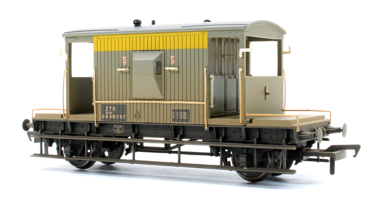 Pre-Owned 37-533 20 Ton Brake Van ZTO BR Grey & Yellow Dutch Livery (Weathered)