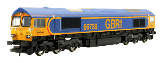 Pre-Owned R3182 Class 66 Co-Co 66736 GBRf Diesel Locomotive