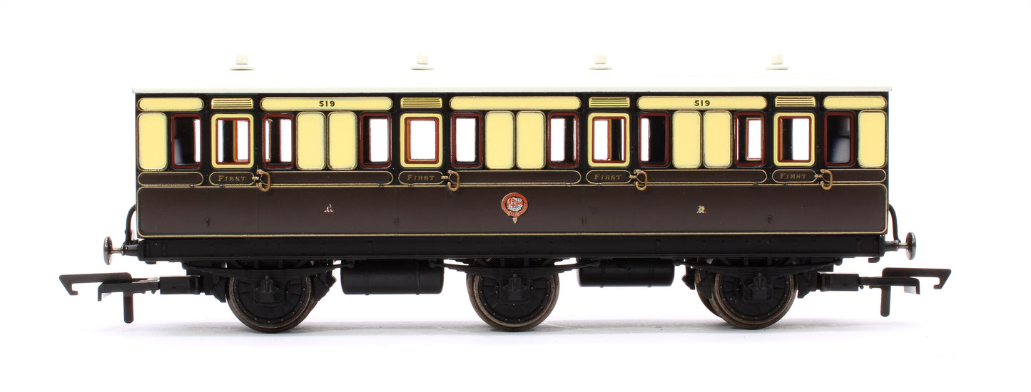 6 Wheel Coach 1st Class GWR Chocolate & Cream No.519