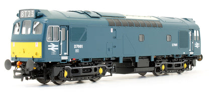 Pre-Owned Class 25/3 - D7661 BR Early Blue with small yellow panels Diesel Locomotive