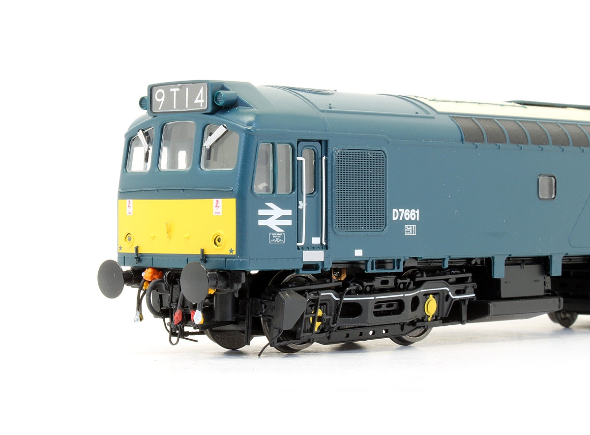 Pre-Owned Class 25/3 - D7661 BR Early Blue with small yellow panels Diesel Locomotive
