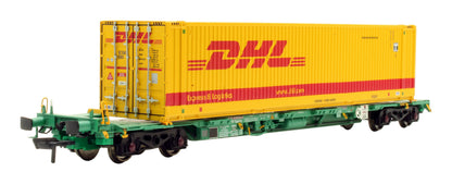 Pre-Owned 37-305 Internodal Bogie Wagon With Two 45ft Containers 'DHL' x2
