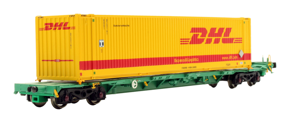 Pre-Owned 37-305 Internodal Bogie Wagon With Two 45ft Containers 'DHL' x2