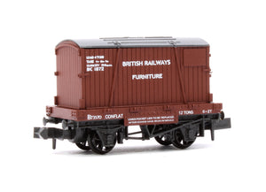 BR Furniture Removals Conflat Wagon No.73570 with Container