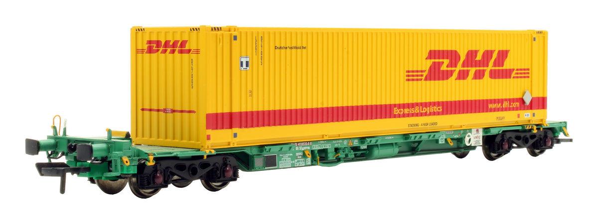 Pre-Owned 37-305 Internodal Bogie Wagon With Two 45ft Containers 'DHL' x2