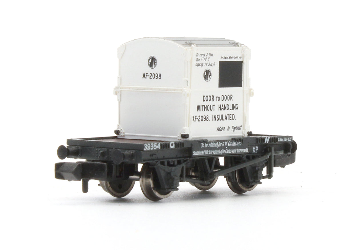 Pre-Owned GWR Conflat No.39354 With AF Container GWR White