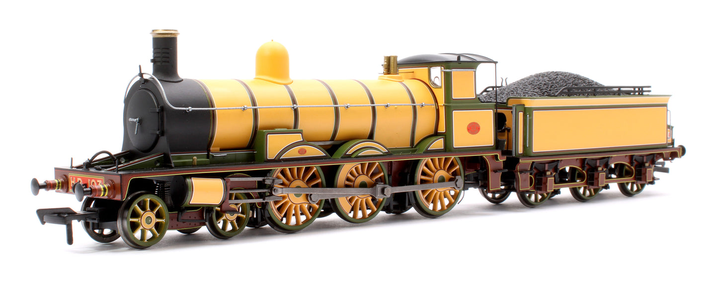 Highland Railways Jones Goods 4-6-0 Steam Locomotive No.103, HR yellow (1960s condition) DCC Sound