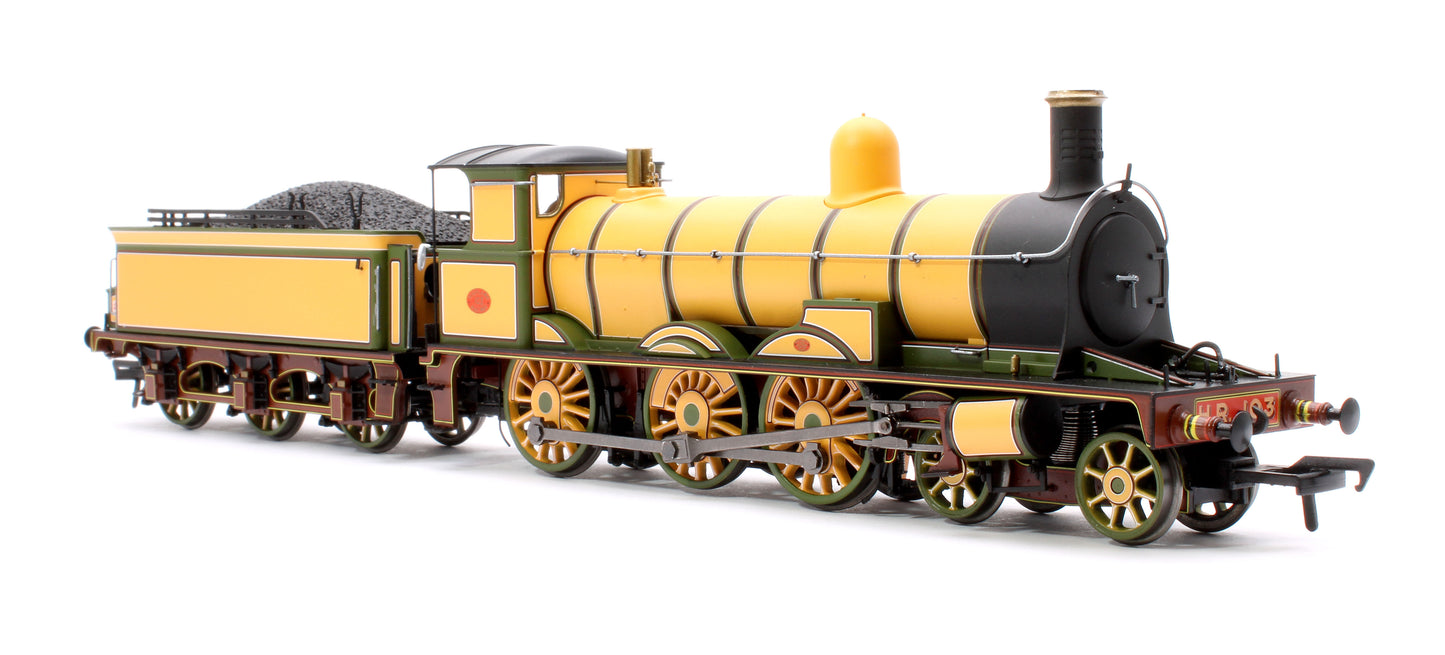 Highland Railways Jones Goods 4-6-0 Steam Locomotive No.103, HR yellow (1960s condition) DCC Sound