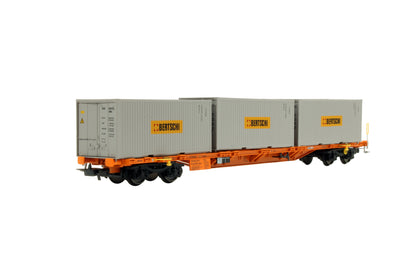 Pre-Owned 54680 Wascosa Sgnss Container Flat Wagon Era VI