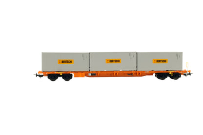 Pre-Owned 54680 Wascosa Sgnss Container Flat Wagon Era VI