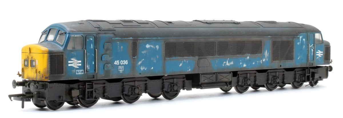 Pre-Owned Class 45 45036 BR Blue Split Centre Headcode Diesel Locomotive - Custom Weathered - DCC Sound