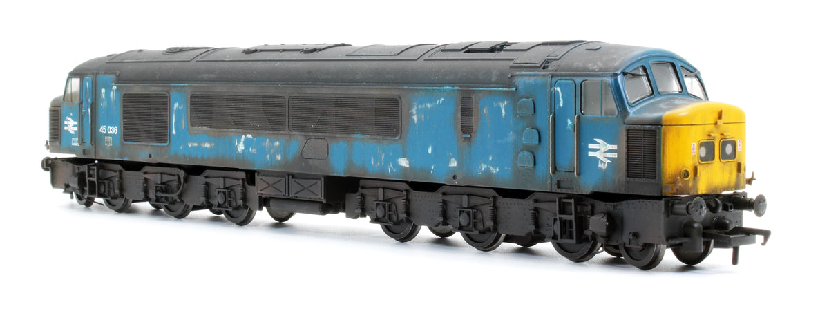Pre-Owned Class 45 45036 BR Blue Split Centre Headcode Diesel Locomotive - Custom Weathered - DCC Sound