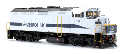 Pre-Owned HO F59PH: Metrolink Teal Stripe #857 Diesel Locomotive