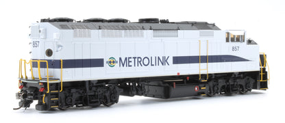 Pre-Owned HO F59PH: Metrolink Teal Stripe #857 Diesel Locomotive