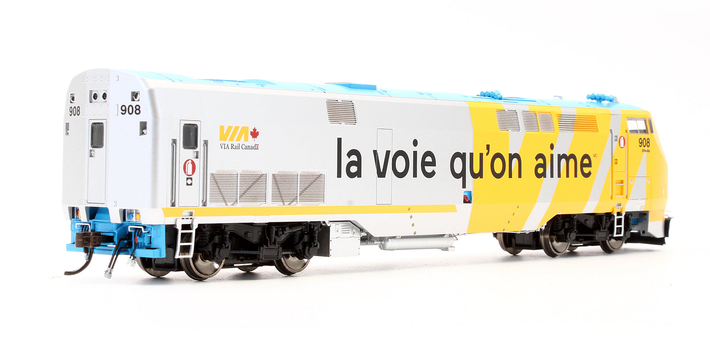 Pre-Owned ATHG81331 HO P42DC Locomotive With DCC & Sound, VIA, Love The Way #908 Diesel Locomotive - DCC Sound