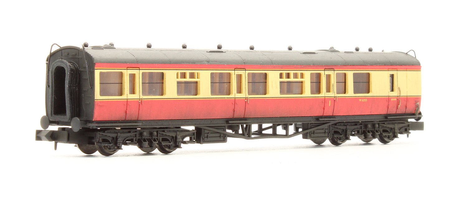 Pre-Owned Collett Brake Coach BR Carmine & Cream 'W6355' - Custom Weathered