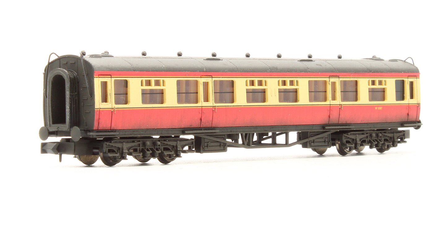 Pre-Owned Collett Second Coach BR Carmine & Cream 'W1087' - Custom Weathered
