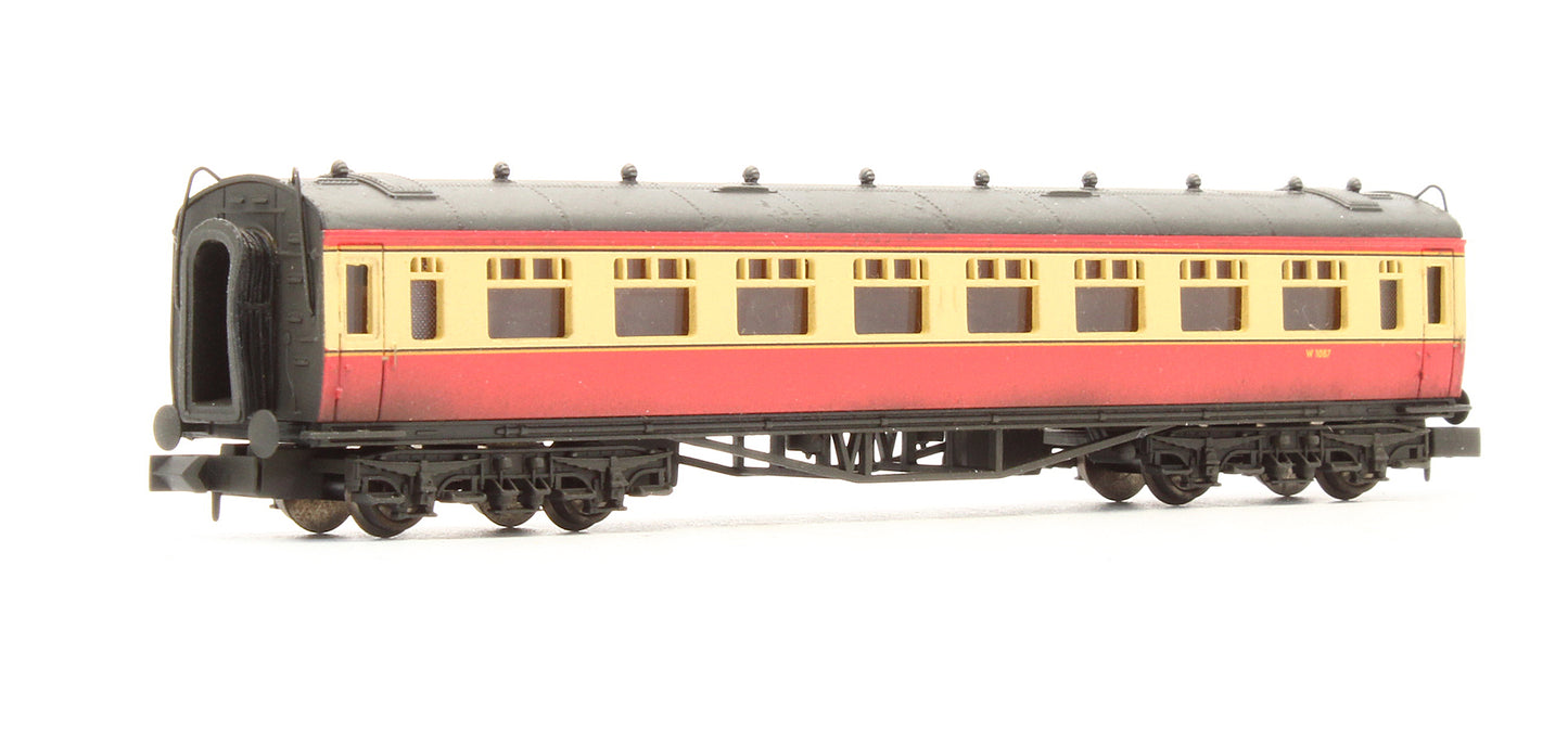 Pre-Owned Collett Second Coach BR Carmine & Cream 'W1087' - Custom Weathered