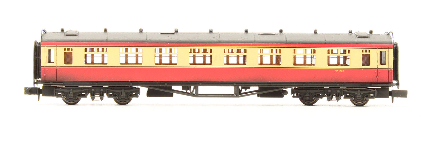 Pre-Owned Collett Second Coach BR Carmine & Cream 'W1087' - Custom Weathered