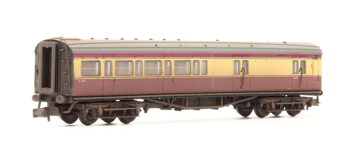 Pre-Owned Maunsell Coach BR Brake 3rd Class Crimson/Cream 3231 - Custom Weathered