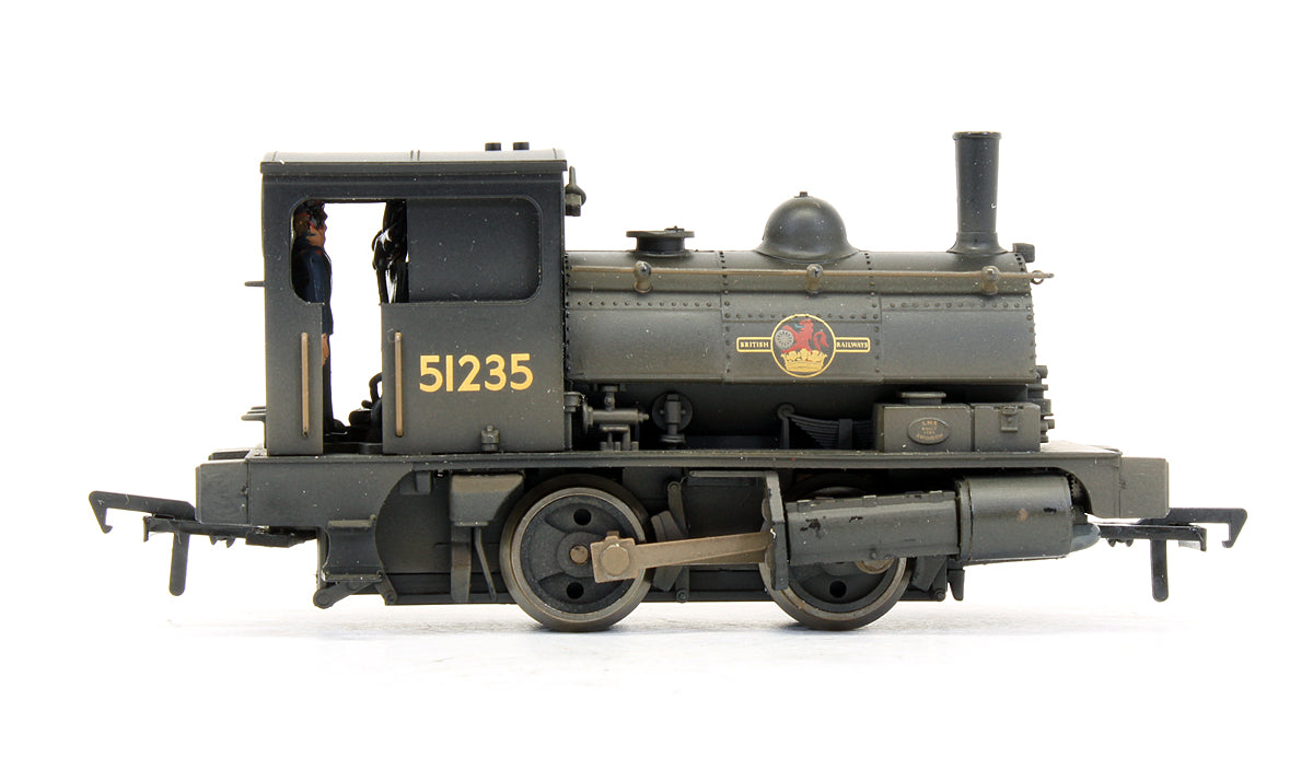 Pre-Owned BR 0-4-0ST Pug '51235' Steam Locomotive - Weathered - DCC Fitted