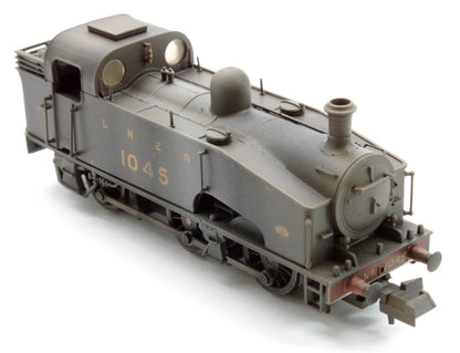 Custom Weathered Class J50 LNER Black (Unlined) 0-6-0 Tank Locomotive No.1045