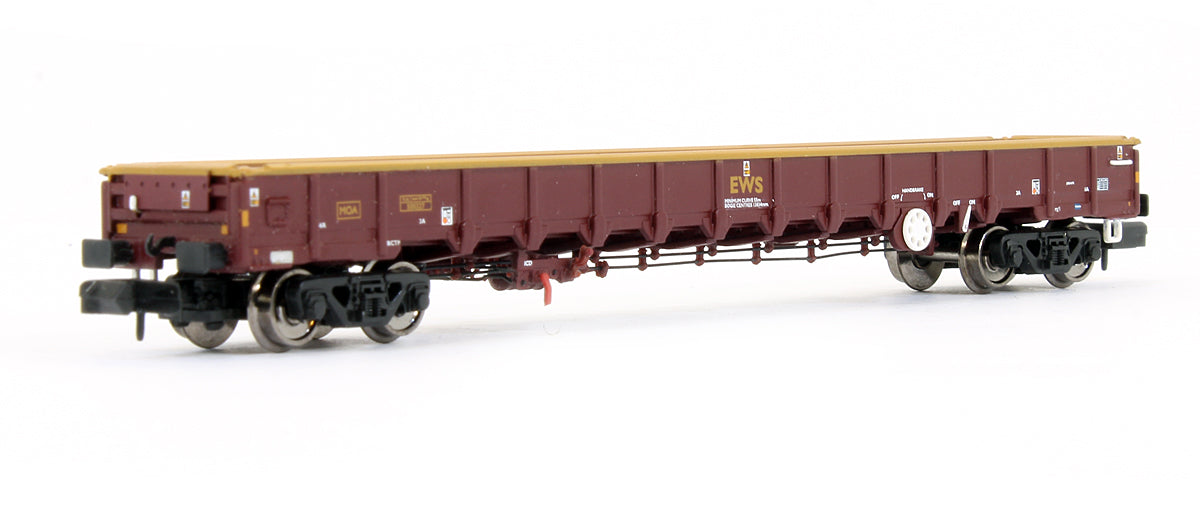 377-652 Pre-Owned MOA Megabox Low Sided Bogie Box Wagon With Buffers EWS