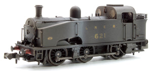 Custom Weathered Class J50 LNER Black (Unlined) 0-6-0 Tank Locomotive No.621