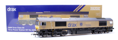 R30461 RailRoad GB Railfreight Class 66 Co-Co Drax 50th Anniversary Gold 66301 ‘Drax Power Station 50’ Diesel Locomotive