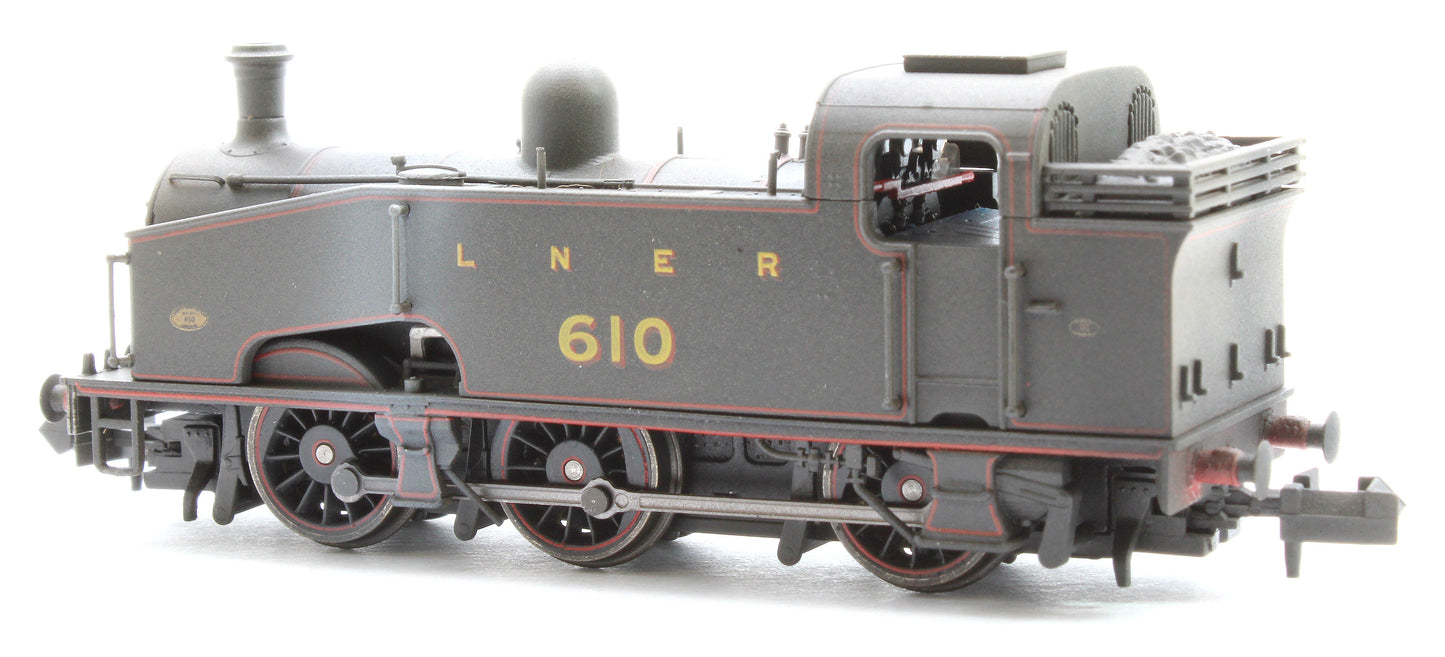 Custom Weathered Class J50 LNER Black (Red Lining) 0-6-0 Tank Locomotive No.610