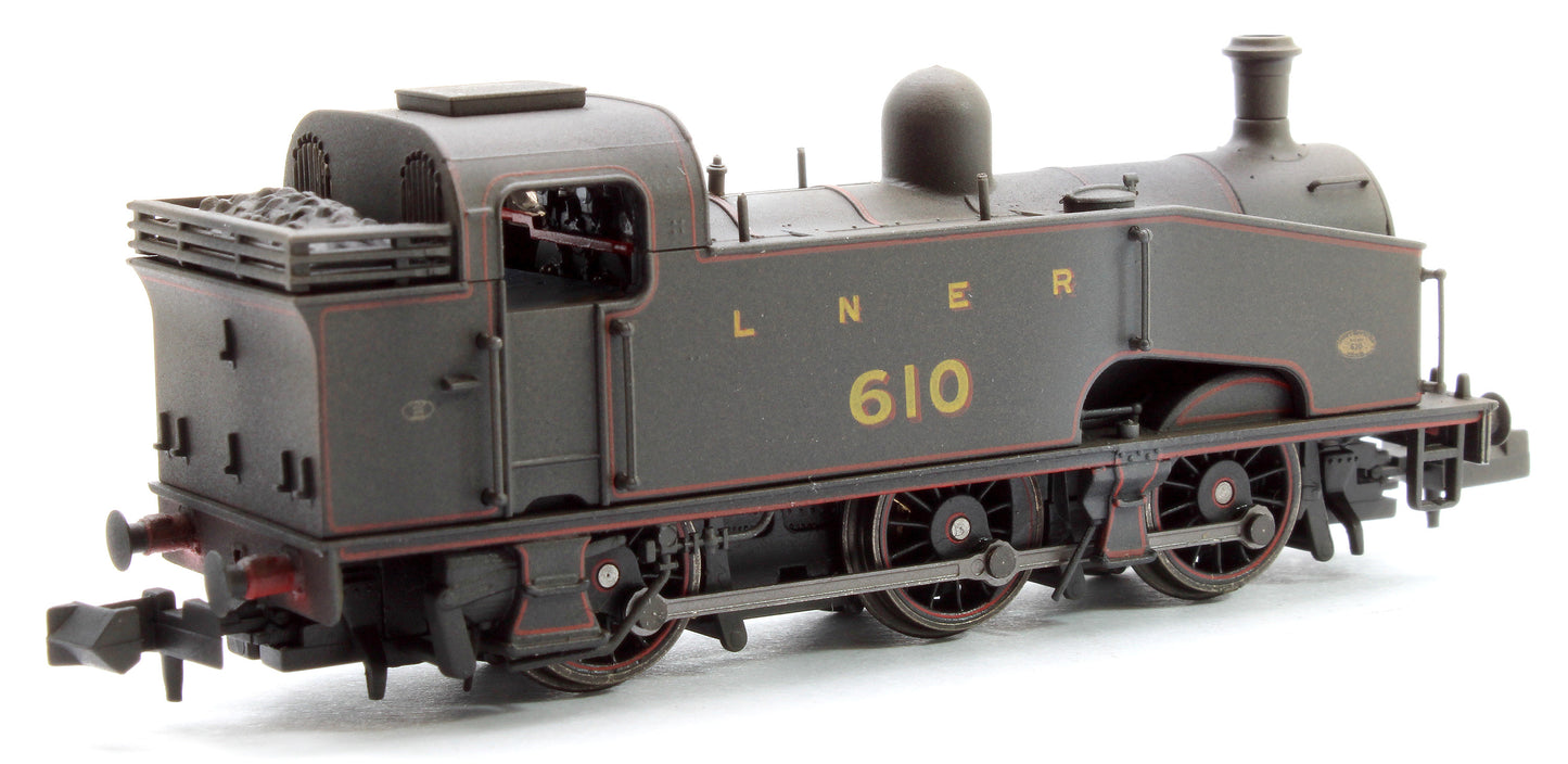 Custom Weathered Class J50 LNER Black (Red Lining) 0-6-0 Tank Locomotive No.610