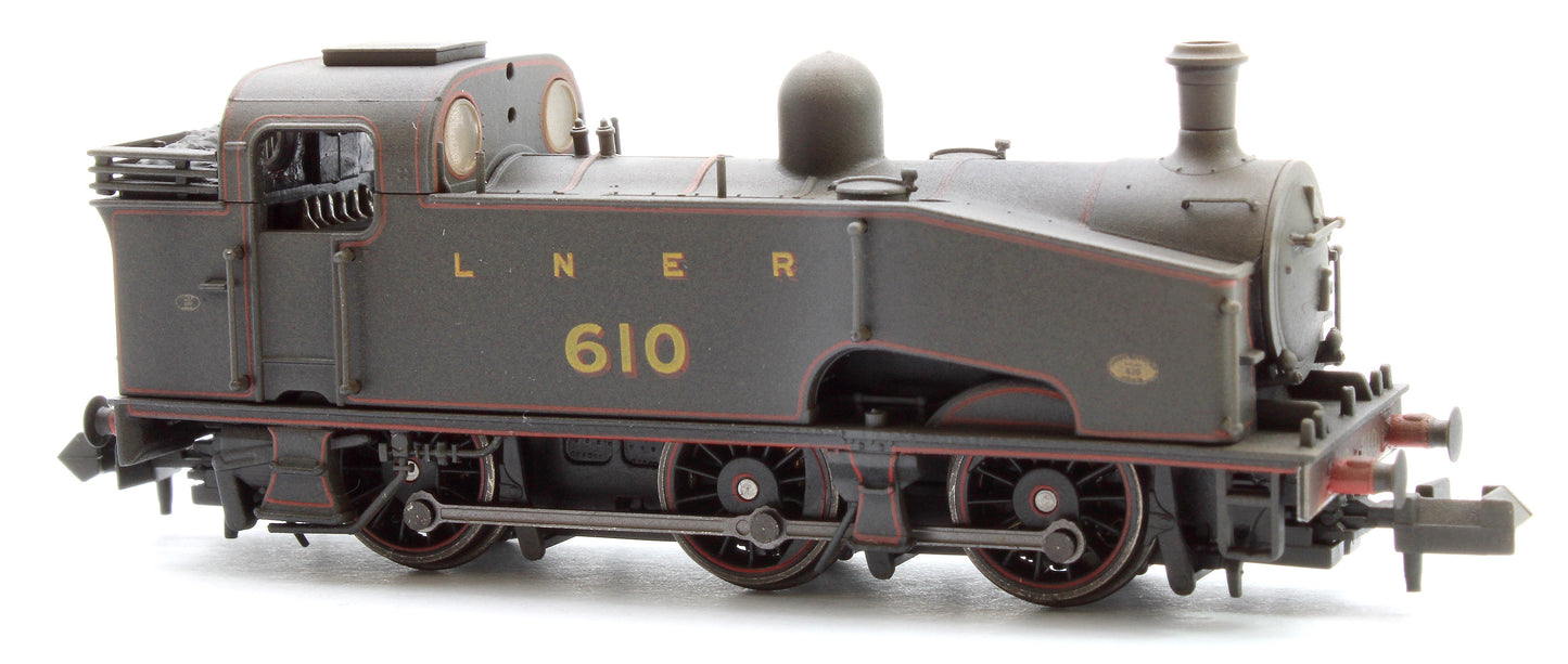 Custom Weathered Class J50 LNER Black (Red Lining) 0-6-0 Tank Locomotive No.610