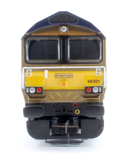 R30461 RailRoad GB Railfreight Class 66 Co-Co Drax 50th Anniversary Gold 66301 ‘Drax Power Station 50’ Diesel Locomotive