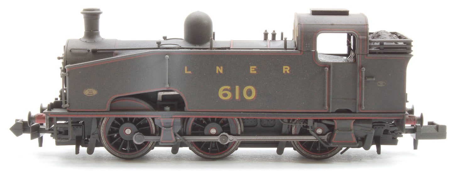 Custom Weathered Class J50 LNER Black (Red Lining) 0-6-0 Tank Locomotive No.610