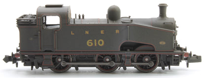 Custom Weathered Class J50 LNER Black (Red Lining) 0-6-0 Tank Locomotive No.610