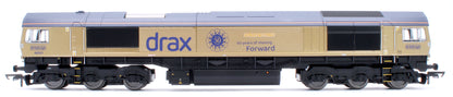R30461 RailRoad GB Railfreight Class 66 Co-Co Drax 50th Anniversary Gold 66301 ‘Drax Power Station 50’ Diesel Locomotive
