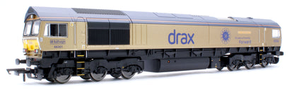 R30461 RailRoad GB Railfreight Class 66 Co-Co Drax 50th Anniversary Gold 66301 ‘Drax Power Station 50’ Diesel Locomotive