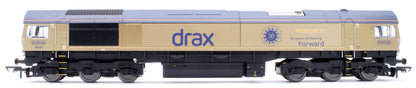 R30461 RailRoad GB Railfreight Class 66 Co-Co Drax 50th Anniversary Gold 66301 ‘Drax Power Station 50’ Diesel Locomotive