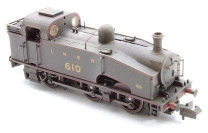 Custom Weathered Class J50 LNER Black (Red Lining) 0-6-0 Tank Locomotive No.610