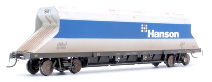 Custom Weathered P & D JHA (middle hopper) Hanson Blue & Grey 19811