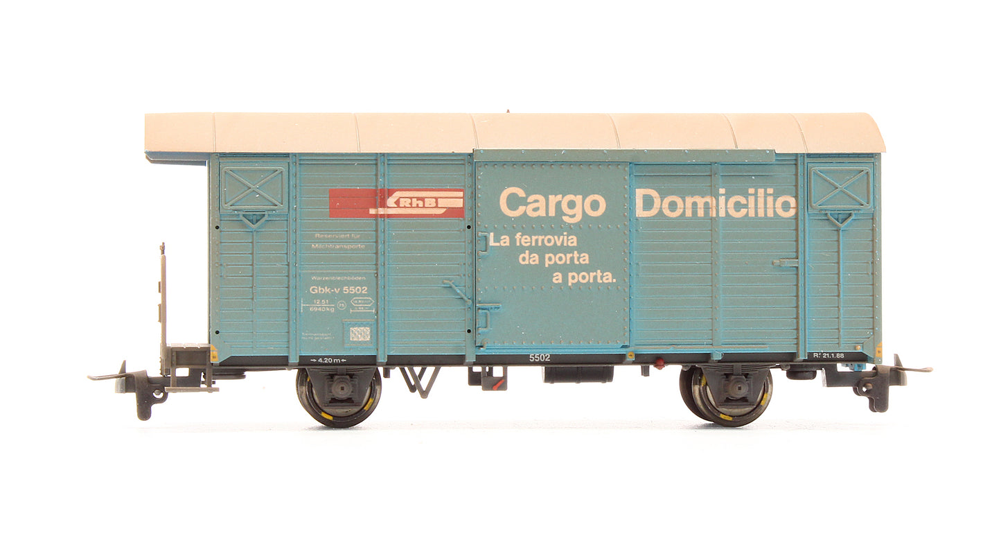 Pre-Owned 2282 172 RhB Gbk-v 5502 Cargo Domicilio Freight Van - Weathered