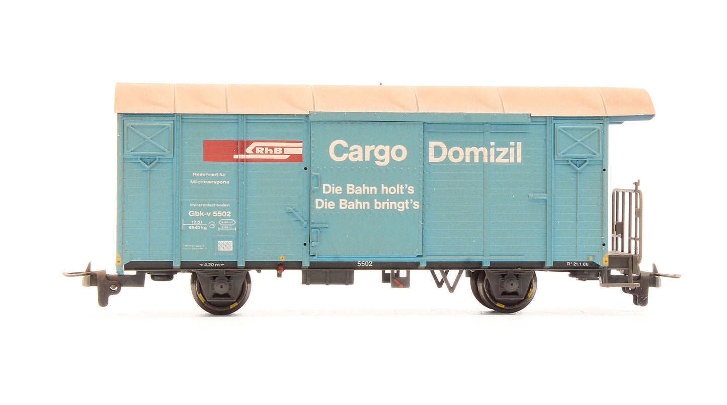 Pre-Owned 2282 172 RhB Gbk-v 5502 Cargo Domicilio Freight Van - Weathered