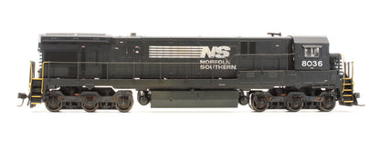 Pre-Owned GE ES44 Evolution Locomotive Norfolk Southern - Road #8036 - DCC Sound - Custom Weathered