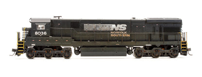 Pre-Owned GE ES44 Evolution Locomotive Norfolk Southern - Road #8036 - DCC Sound - Custom Weathered