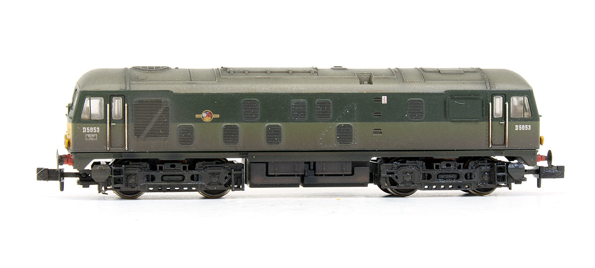 Pre-Owned Class 24 D5053 BR Two Tone Green Small Yellow Panels Diesel Locomotive Weathered - DCC Fitted