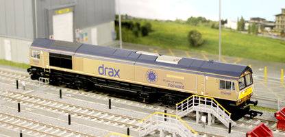 R30461 RailRoad GB Railfreight Class 66 Co-Co Drax 50th Anniversary Gold 66301 ‘Drax Power Station 50’ Diesel Locomotive