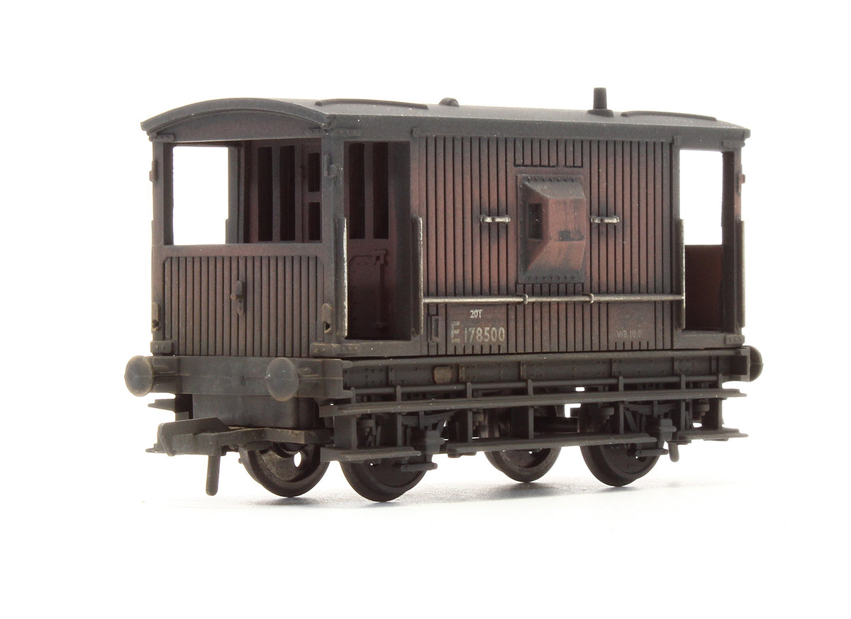 Pre-Owned 20 Ton Brake Van BR Brown 'E178500' - Custom Weathered