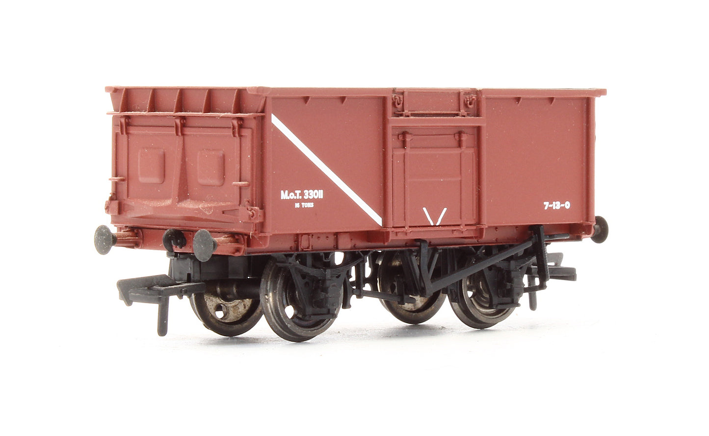 Pre-Owned 37-376 16T Pressed End Door Steel Mineral Wagon M.O.T. Bauxite '33011'