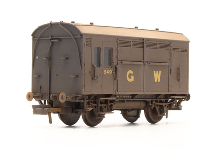 Pre-Owned R6972 GWR Horse Box Wagon No.540 - Custom Weathered