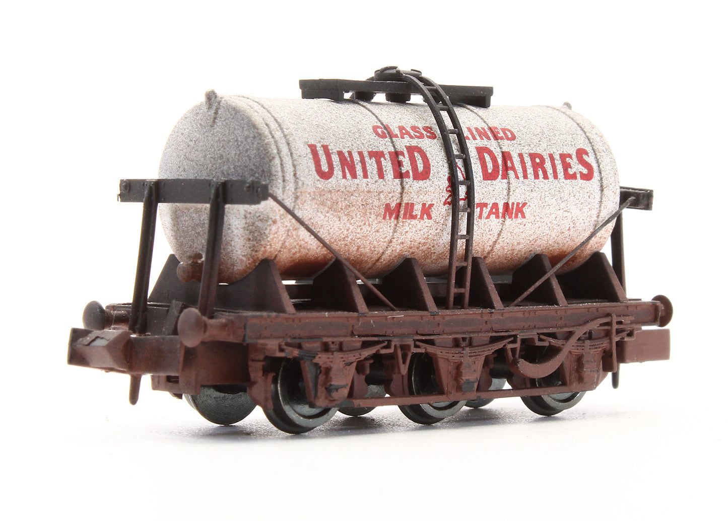 Pre-Owned 6 Wheel Milk Tank Wagon United Dairies - Weathered - Exclusive Edition